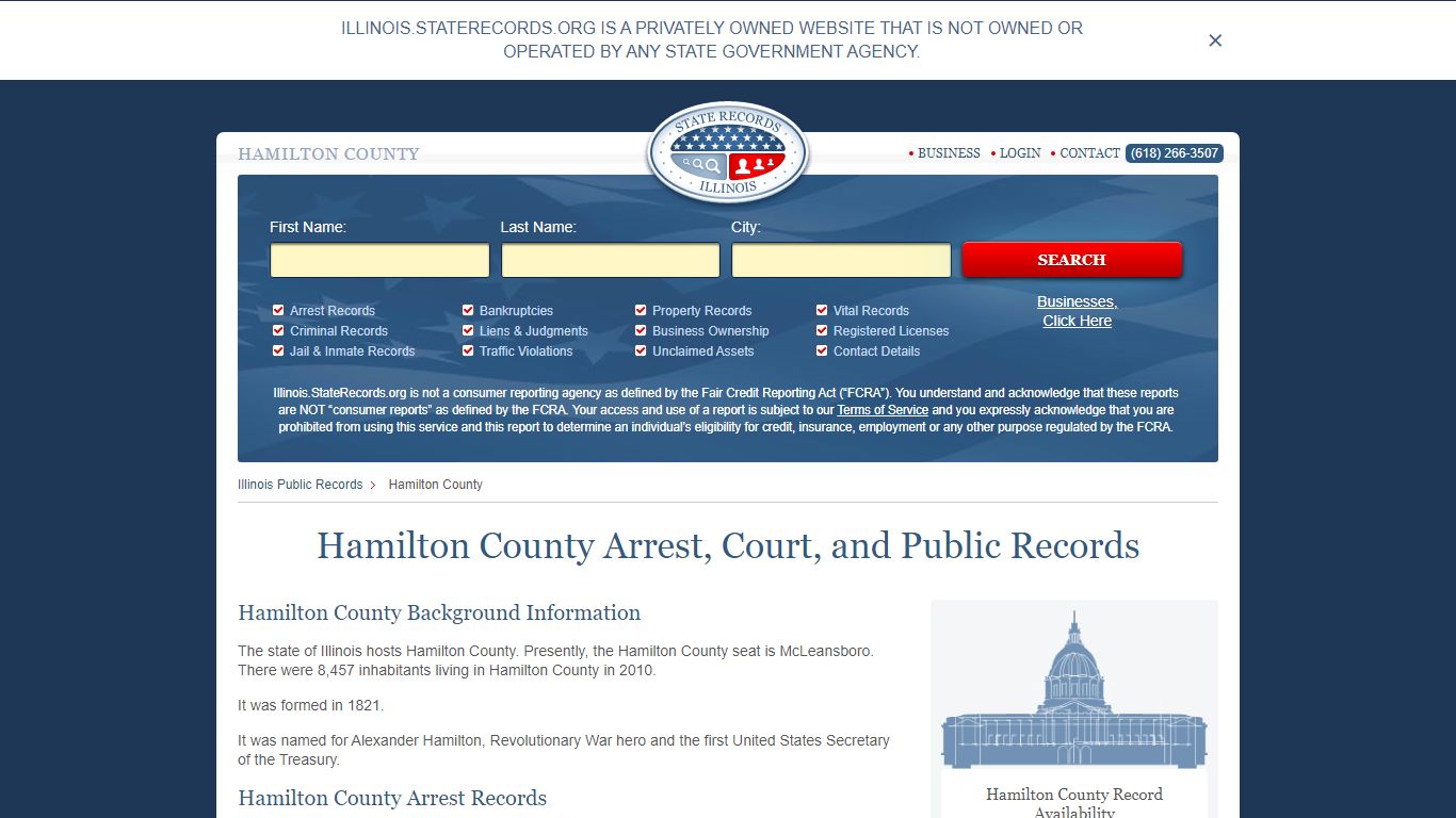 Hamilton County Arrest, Court, and Public Records